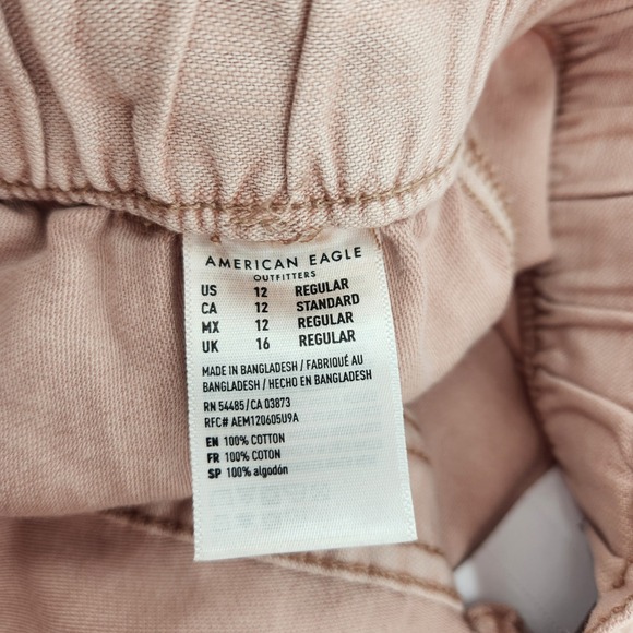 American Eagle Skirt Womens Size‎ 12 Pink Button Front Elastic Waist Casual - Picture 4 of 6